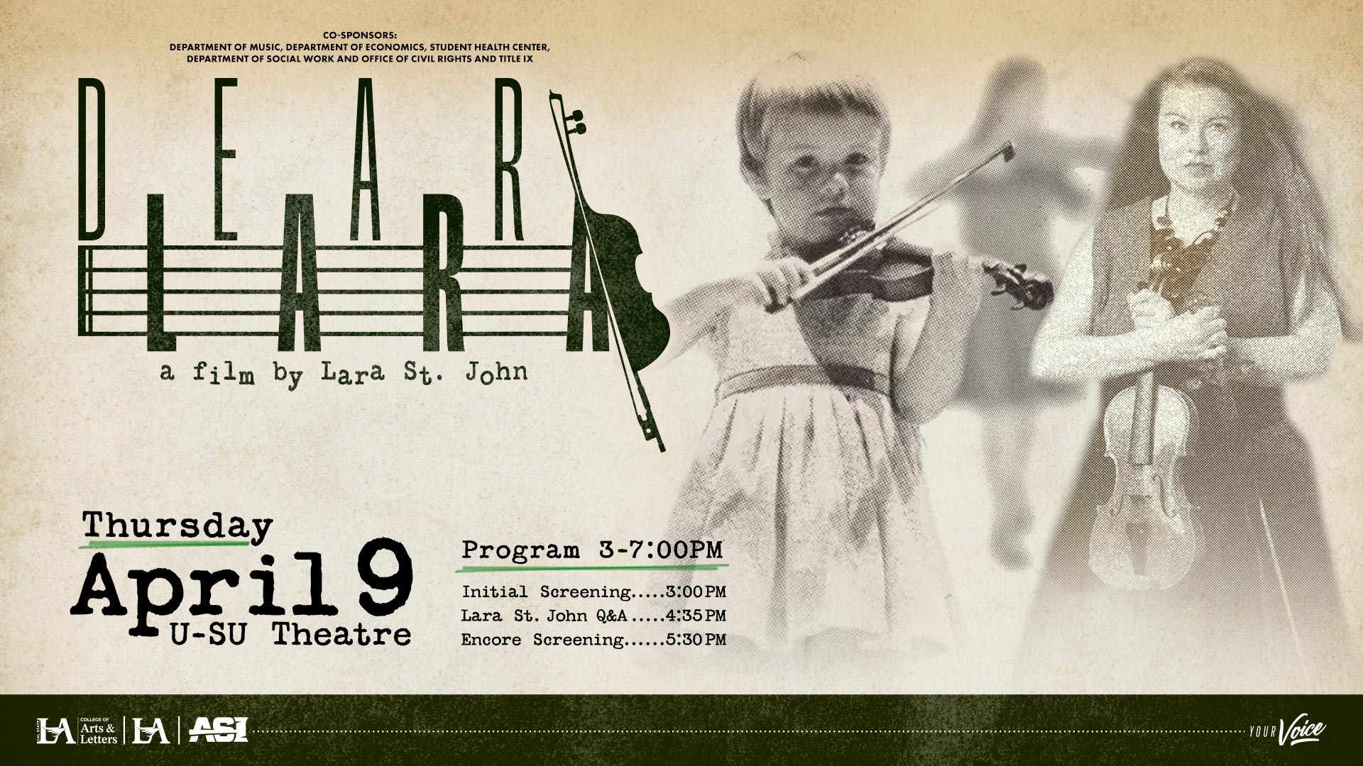 screening of Dear Lara Poster April 19  The ASI Theatre