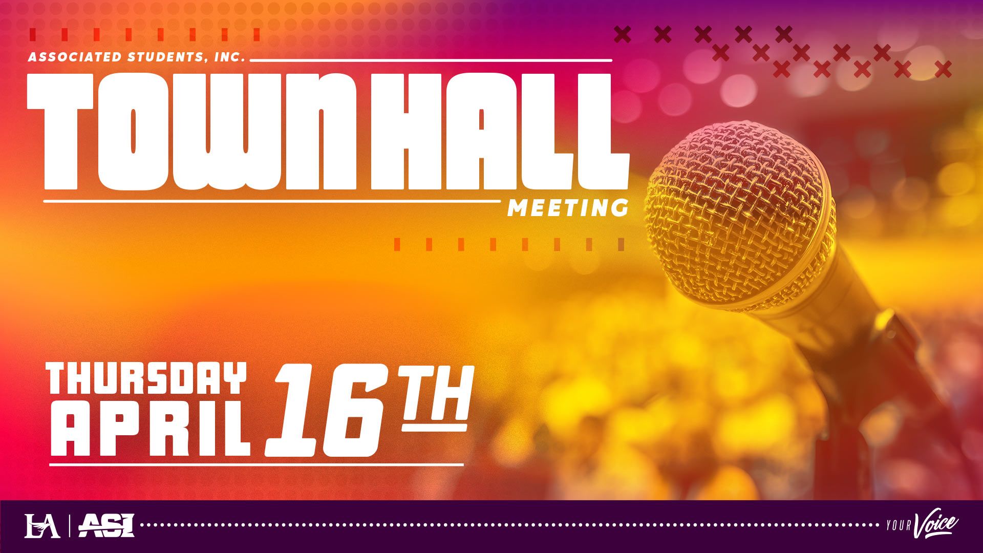 Thursday April 16 ASI Townhall